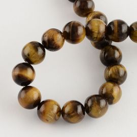 Natürliche Perlen des Tigerauges, 8 mm, 1 Strang