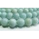 Amazonite stone beads azure color aval shape 8 mm