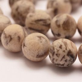 Natural feldspar beads, 8 mm., 1 strand 