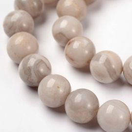 Natural agate beads, 10 mm., 1 strand 