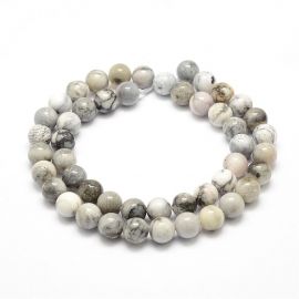 Dabīgas ahāta krelles, 8 mm., 1 pavediens