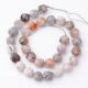 Natural bamboo agate beads, 10-12 mm., 1 strand AK1479