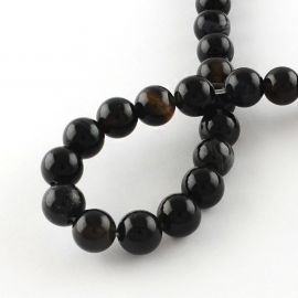 Agate beads, 6 mm., 1 strand 