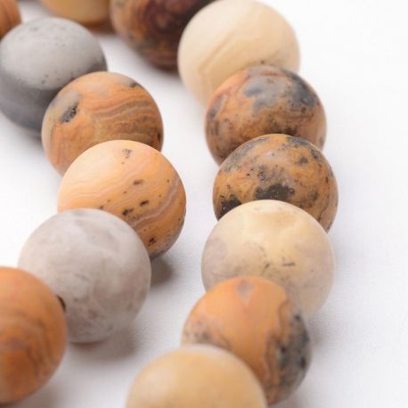 Natural agate beads, 8 mm., 1 strand AK1481
