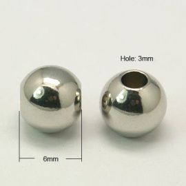 Stainless steel 304 spacer, 6 mm., 4 units. 1 bag