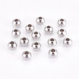 Stainless steel 304 spacer, 4x3 mm., 10 pcs. 1 bag