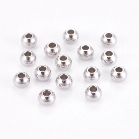 Stainless steel 304 spacer, 4x3 mm., 10 pcs. 1 bag II0402