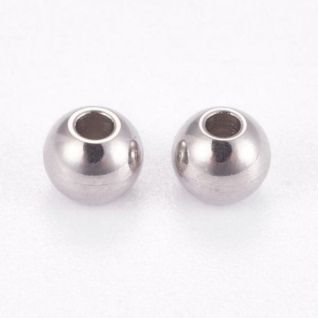 Stainless steel 304 spacer, 4x3 mm., 10 pcs. 1 bag II0401