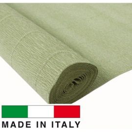 Italienisches Krepppapier, hellgrün, 2,50 x 0,50 m.