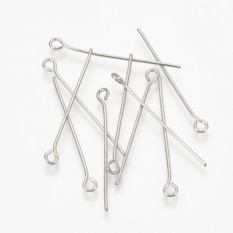 Stainless steel 304 pins, 40x0.7 mm., ~100 pcs. 1 bag MD1988