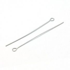 Stainless steel 304 pins, 50x0.6 mm., ~100 pcs. 1 bag