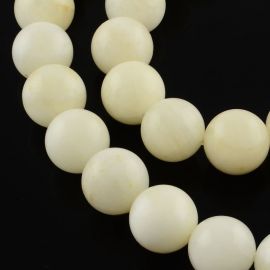 SHELL pearl beads, 13-14 mm., 4 units. 1 bag