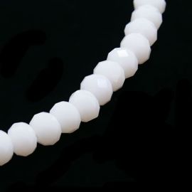 Glass beads, 6x4 mm., 1 strand
