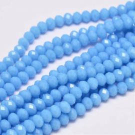 Glass beads, 6x4 mm., 1 strand KK0287