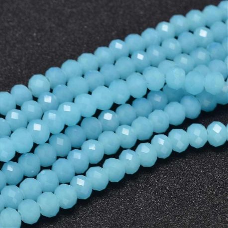 Glass beads, 6x4 mm., 1 strand KK0286