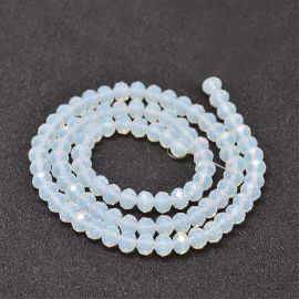 Glass beads, 6x4 mm., 1 strand