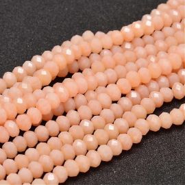 Glass beads, 6x4 mm., 1 strand KK0269
