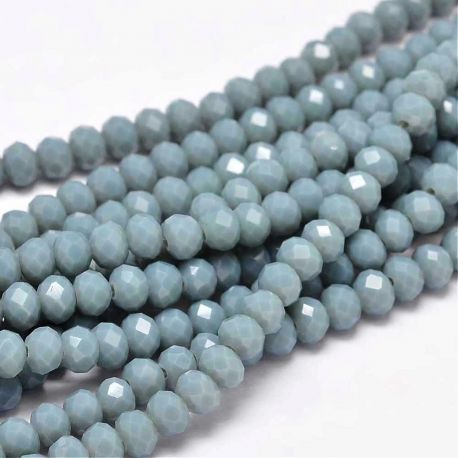 Glass beads, 6x4 mm., 1 strand KK0276