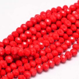 Glass beads, 6x4 mm., 1 strand KK0275