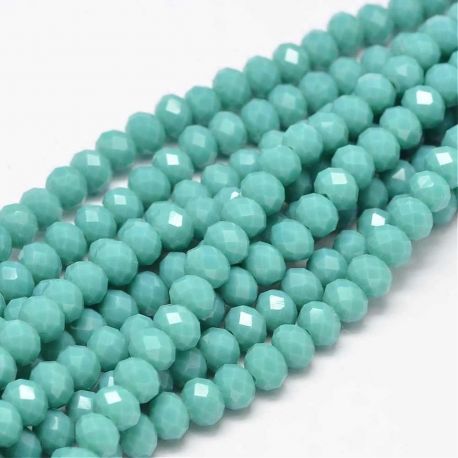 Glass beads, 6x4 mm., 1 strand KK0274