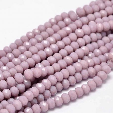 Glass beads, 6x4 mm., 1 strand KK0273