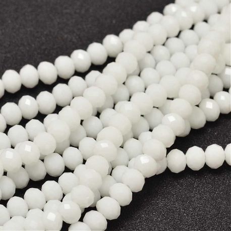 Glass beads, 6x4 mm., 1 strand KK0264