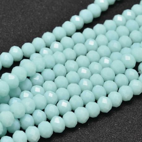 Glass beads, 6x4 mm., 1 strand KK0272