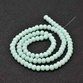 Стеклянные бусины 6х4 мм., 1 нитка