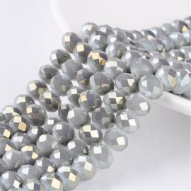 Glass beads, 10x8 mm., 1 strand KK0289