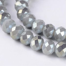 Glass beads, 10x8 mm., 1 strand