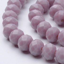 Glass beads, 10x8 mm., 1 strand