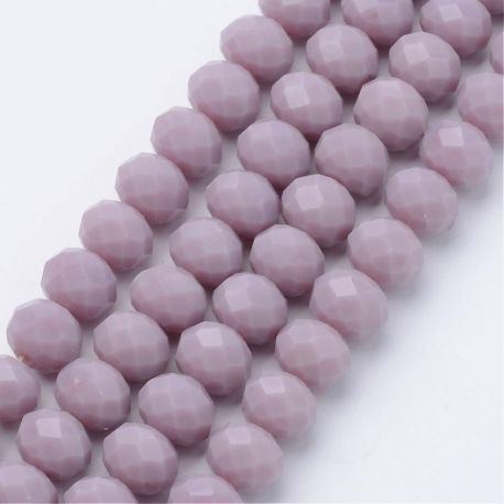 Glass beads, 10x8 mm., 1 strand KK0290