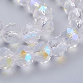 Glass beads, 10x7 mm., 1 strand