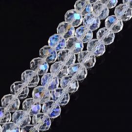 Glass beads, 10x7 mm., 1 strand KK0297