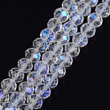 Stikliniai karoliukai, 10x7 mm., 1 gija KK0297