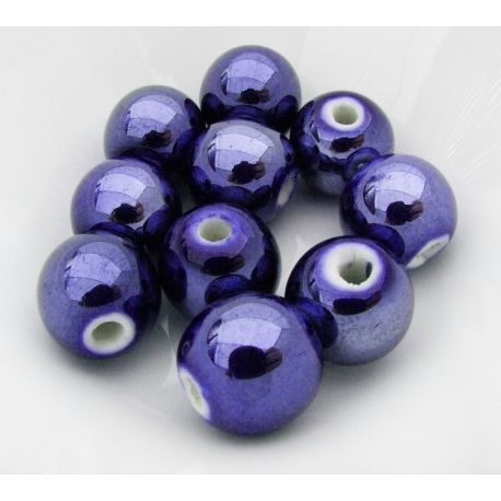 Handmade ceramic beads, 14 mm., 1 pcs. KK0201