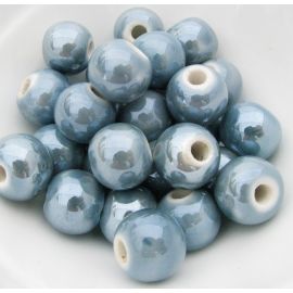 Handmade ceramic beads, 14 mm., 1 pcs. KK0205