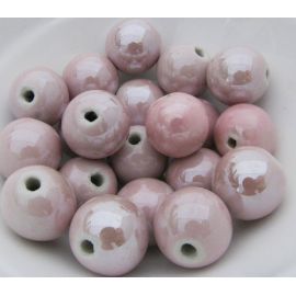 Ar rokām darinātas keramikas pērlītes, 16 mm., 1 gab. KK0208