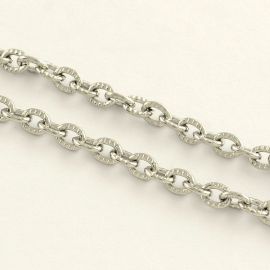 Decorative stainless steel 304 chain, 4x3x0.8 mm., 1 m