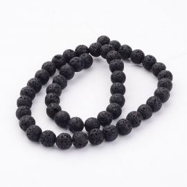 Looduslikud laav helmed, 8 mm., 1 haruga