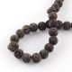 Natural lava beads, 8 mm., 1 strand KK0304