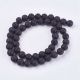 Natural lava beads, 8 mm., 1 strand KK0299
