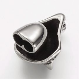Stainless steel 304 cuticle clasp "Wolf", 26x19x21 mm., 1 pcs.