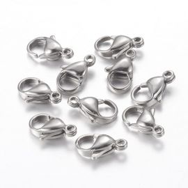 Roostevabast terasest 304 karabiinisulgur, 12x7x4 mm., 4 ühikut. 1 kott