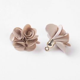 Dekoratiivkangast lill akrüülhelmekorkidega, 25-30x28 mm., 2 tk. 1 kott DEKO232