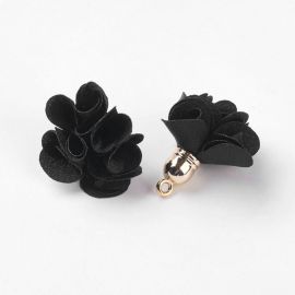 Dekoratiivkangast lill akrüülhelmekorkidega, 25-30x28 mm., 2 tk. 1 kott DEKO233