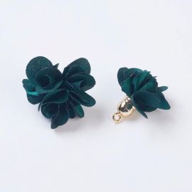 Dekoratiivkangast lill akrüülhelmekorkidega, 25-30x28 mm., 2 tk. 1 kott DEKO236