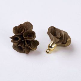 Dekoratiivkangast lill akrüülhelmekorkidega, 25-30x28 mm., 2 tk. 1 kott DEKO237