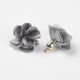 Dekorative Stoffblume mit Acricle Perlen Kappen, 25-30x28 mm., 2 Stk. 1 Beutel DEKO239