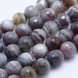 Dabīgās Botsvānas ahāta pērles, 12 mm., 1 dzīsla AK1505